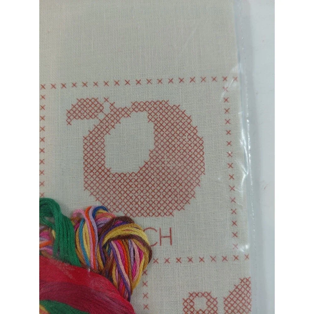 Vintage Needles 'n Hoops NO. 323 Fruit Salad Sampler Cross Stitch Kit NEW Sealed
